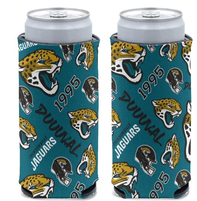 Jacksonville Jaguars Wincraft Scatterprint 12oz Slim Can Cooler