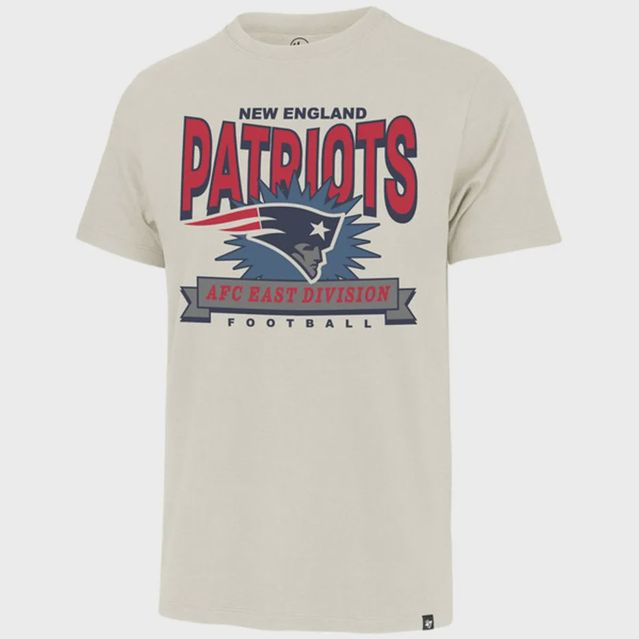 NEW ENGLAND PATRIOTS DUNE TWELVE SIX AFC EAST DIVISION IVORY TEE