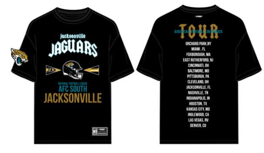 Jacksonville Jaguars Pro Standard AFC Tour T-Shirt - officially licensed fan gear