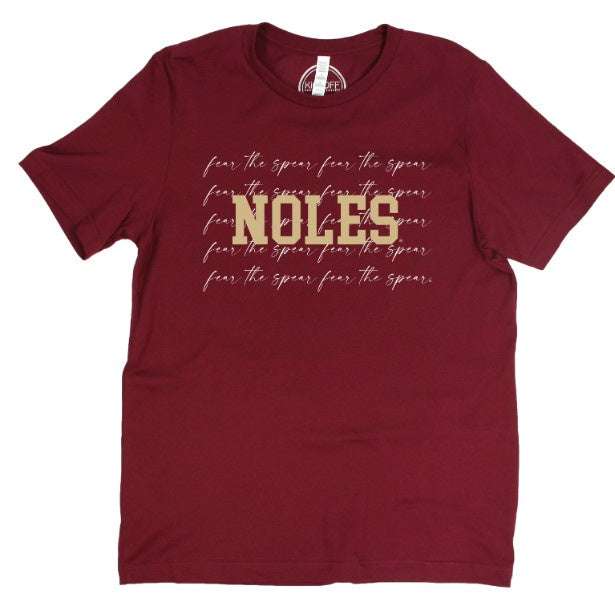 Florida State Seminoles ladies script tee by Capri Designs with relaxed fit and team logo