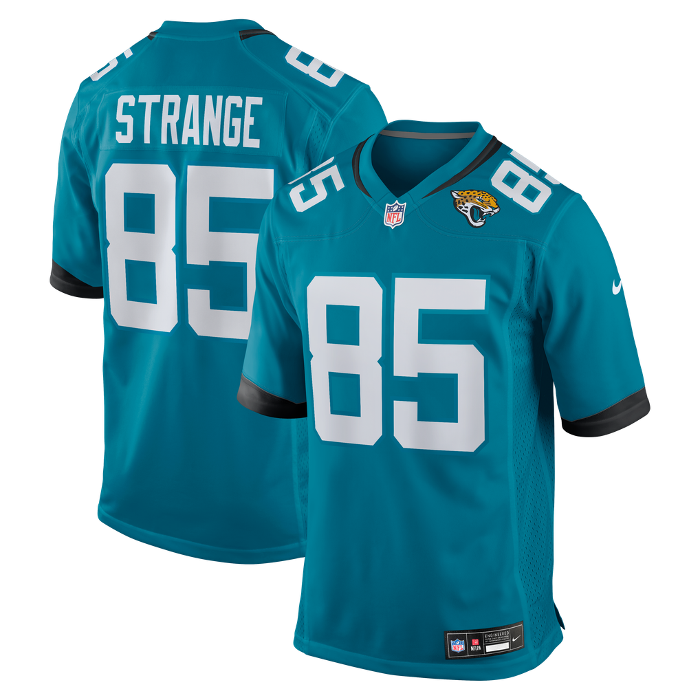 NFL Jacksonville Jaguars Nike Brenton Strange Teal Game Jersey