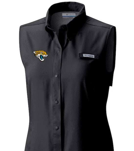 Jacksonville Jaguars Tamiami Omni-Shade Sleeveless Button-Up Shirt