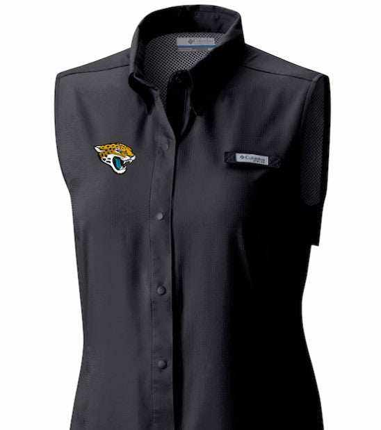 Jacksonville Jaguars Tamiami Omni-Shade Sleeveless Button-Up Shirt