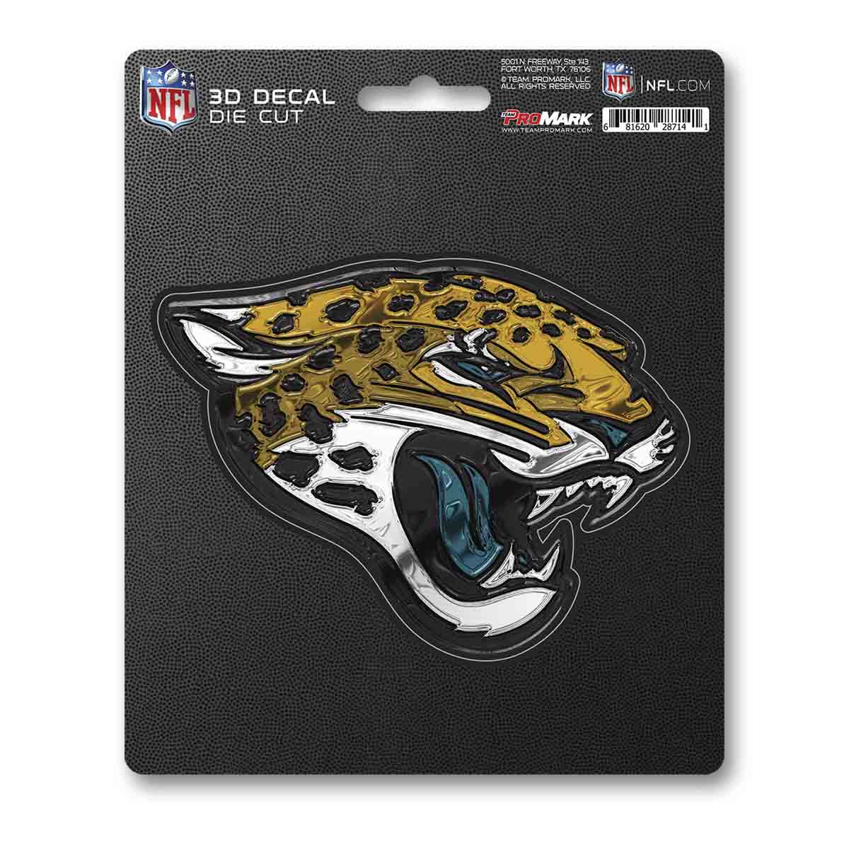 NFL Jacksonville Jaguars Logo Brands 3D Decal