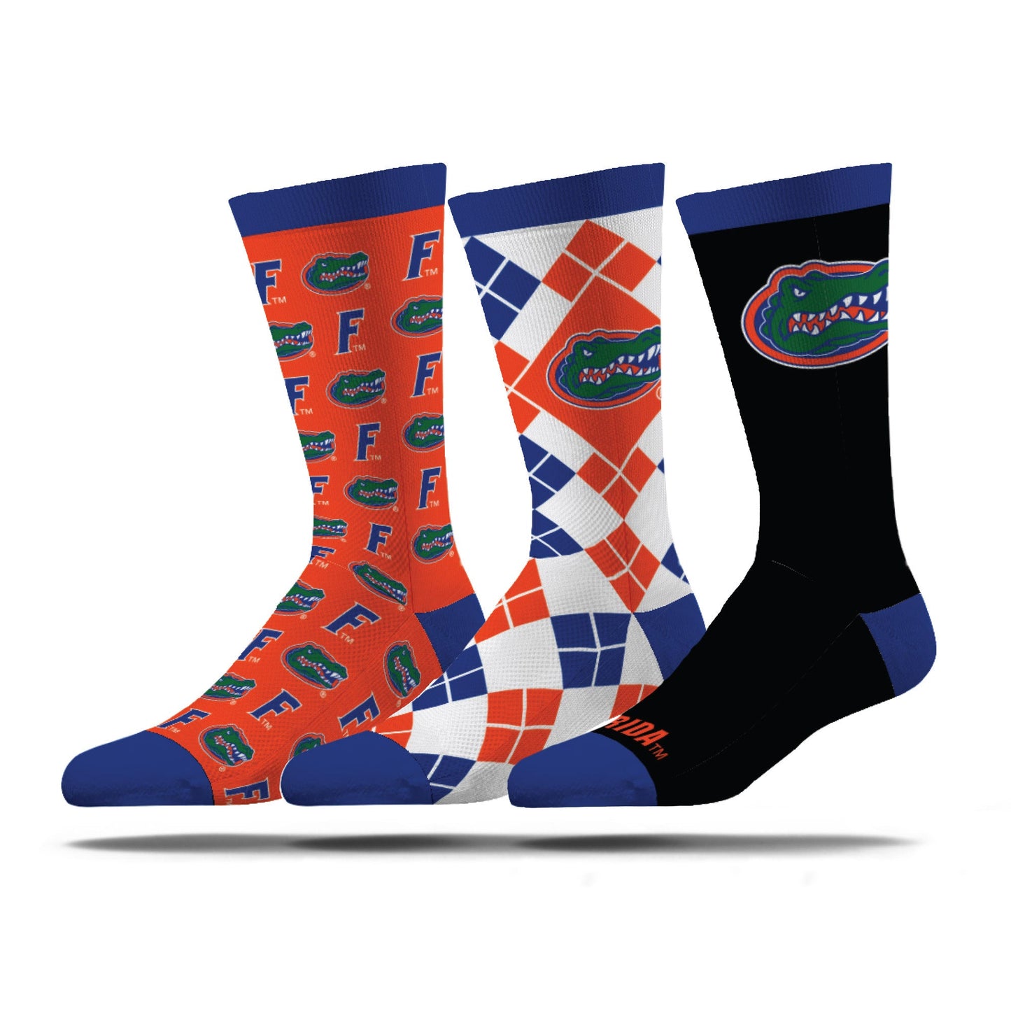 NCAA Florida Gators Strideline Business Knit Crew 3-Pack Socks