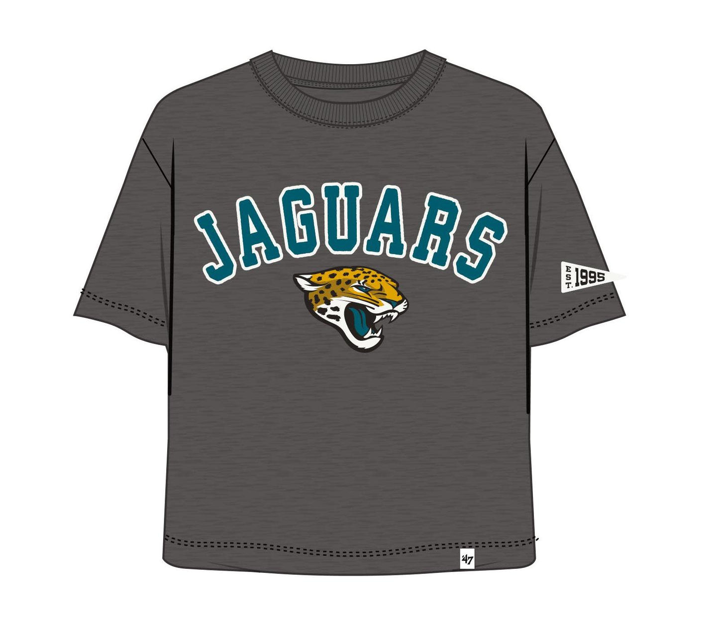 NFL Jacksonville Jaguars '47 Brand Elmore Heavy Slub Coal Tee