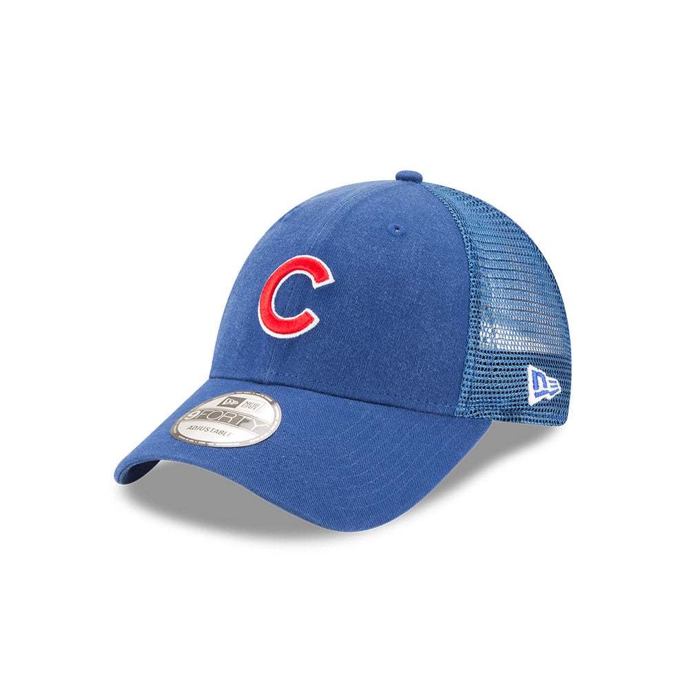 MLB Chicago Cubs New Era Blue 9Forty Trucker Snapback Hat - officially licensed fan gear