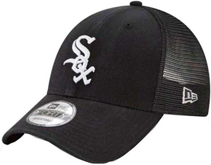 Chicago White Sox MLB New Era 9Forty All Black Trucker Hat - officially licensed fan gear