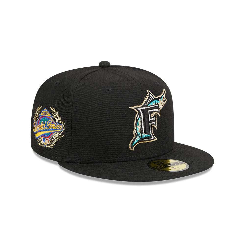 MLB Florida Marlins World Series Black Wool 59FIFTY Fitted - officially licensed fan gear