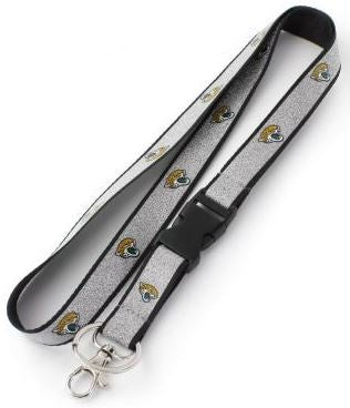Jacksonville Jaguars Glitter Black Lanyard - officially licensed fan gear