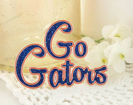 University of Florida Gators Seasons Jewelry Go Gators Slogan Pin - officially licensed fan gear