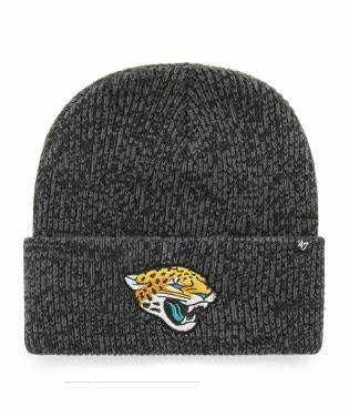 NFL JACKSONVILLE JAGUARS BLACK BRAIN FREEZE CUFF KNIT