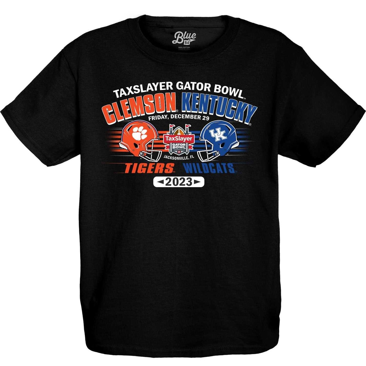 NCAA 2023 Gator Bowl Youth Black Short Sleeve Shirt - officially licensed fan gear