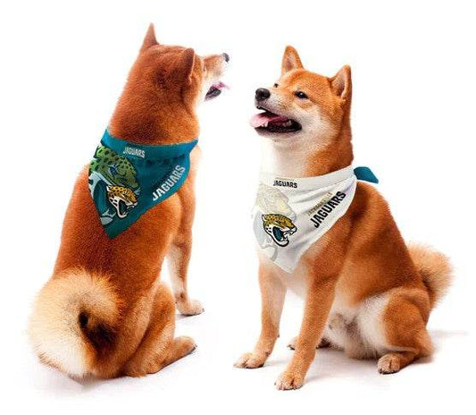 NFL Jacksonville Jaguars Home and Away Pet Bandana Set - officially licensed fan gear