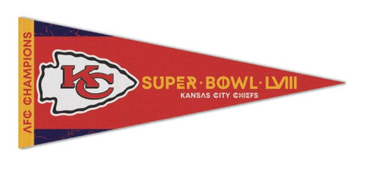 Kansas City Chiefs WinCraft 2023 AFC Champions 12" x 30" Premium Pennant - officially licensed fan gear