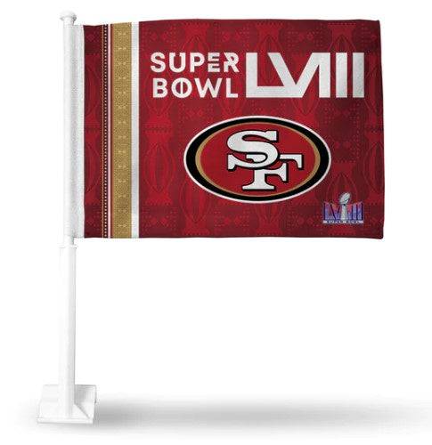 49ERS 2024 Super Bowl LVIII Bound Car Flag - officially licensed fan gear