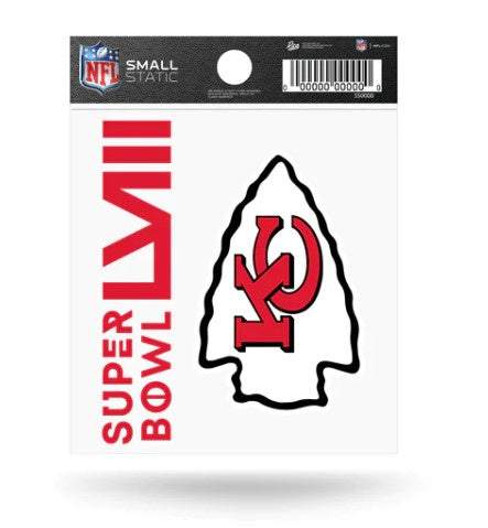 Chiefs 2024 Super Bowl LVIII Bound Small Static Cling - officially licensed fan gear