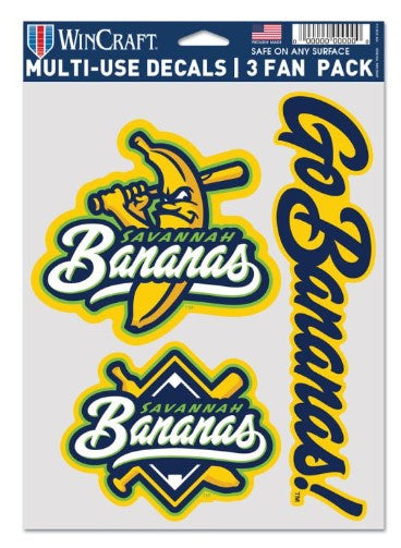 Savannah Bananas Multi Use 3 Fan Pack - officially licensed fan gear