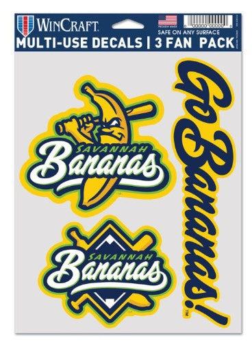 Savannah Bananas Multi Use 3 Fan Pack - officially licensed fan gear