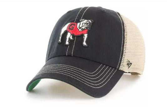 ‘47 Georgia Bulldogs Black Vintage Trawler Clean Up Adjustable Hat - officially licensed fan gear