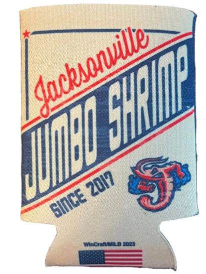 Jacksonville Jumbo Shrimp 2-Sided Can Cooler - officially licensed fan gear
