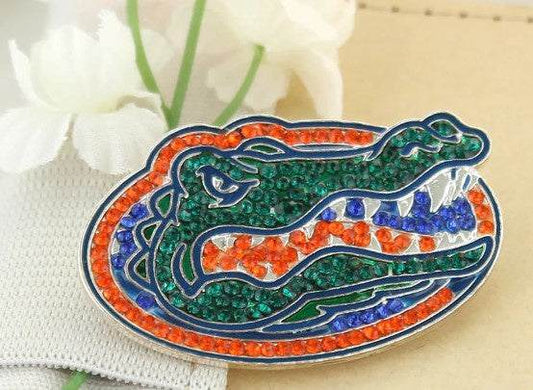 University of Florida Gators Crystal Logo "Gators Head" Pin - officially licensed fan gear