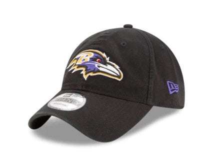 NFL Baltimore Ravens New Era 9Twenty Core Classic Black Hat - officially licensed fan gear