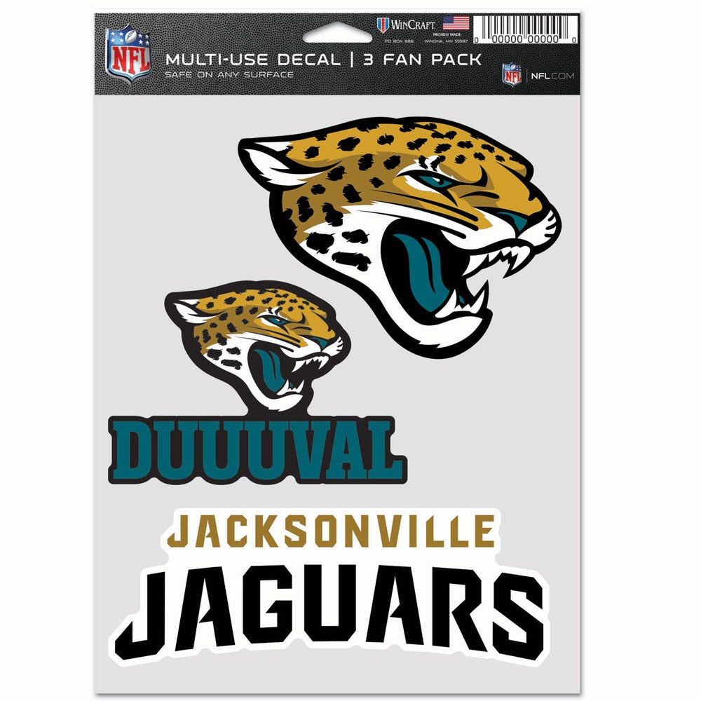 NFL Jacksonville Jaguars WinCraft Multi Use 3 Fan Pack