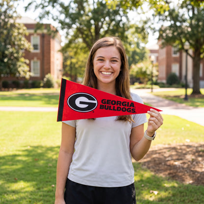 NCAA Georgia Bulldogs Rico 8-Piece Mini Pennant Pack - on-model lifestyle photo