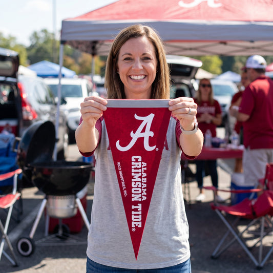 NCAA Alabama Crimson Tide Rico 8-Piece Mini Pennant Pack - on-model lifestyle photo