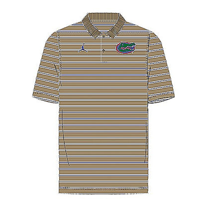 University of Florida Gators Jordan Men's Striped Primary Logo Polo