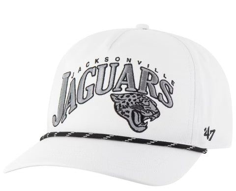 Jacksonville Jaguars '47 White Wave Speckle Hitch Rope Adjustable Hat