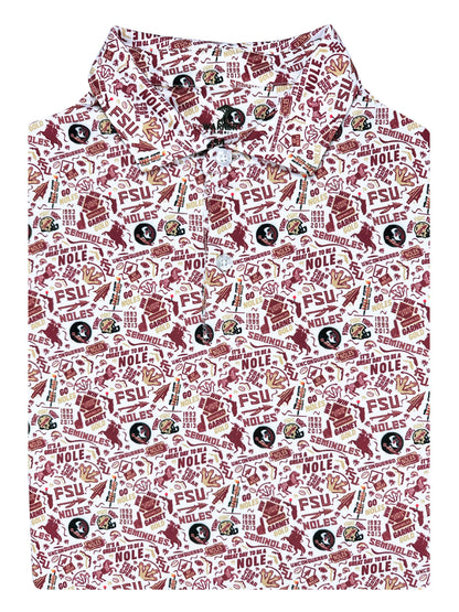 FSU Nole Gameday Print Polo — front