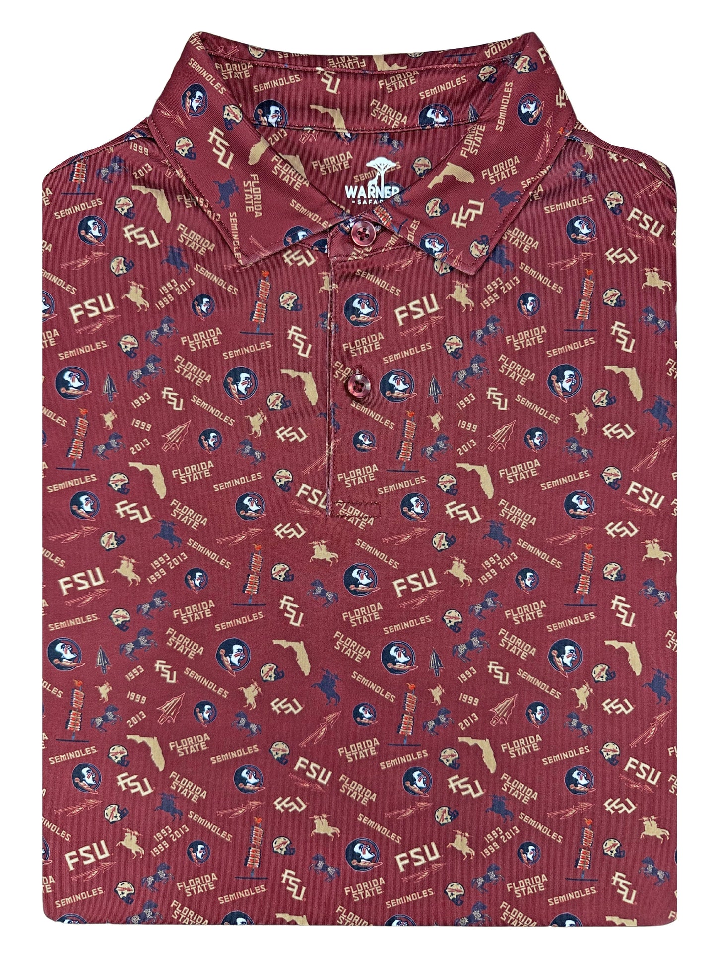 FSU Seminole Safari Print Polo — detail