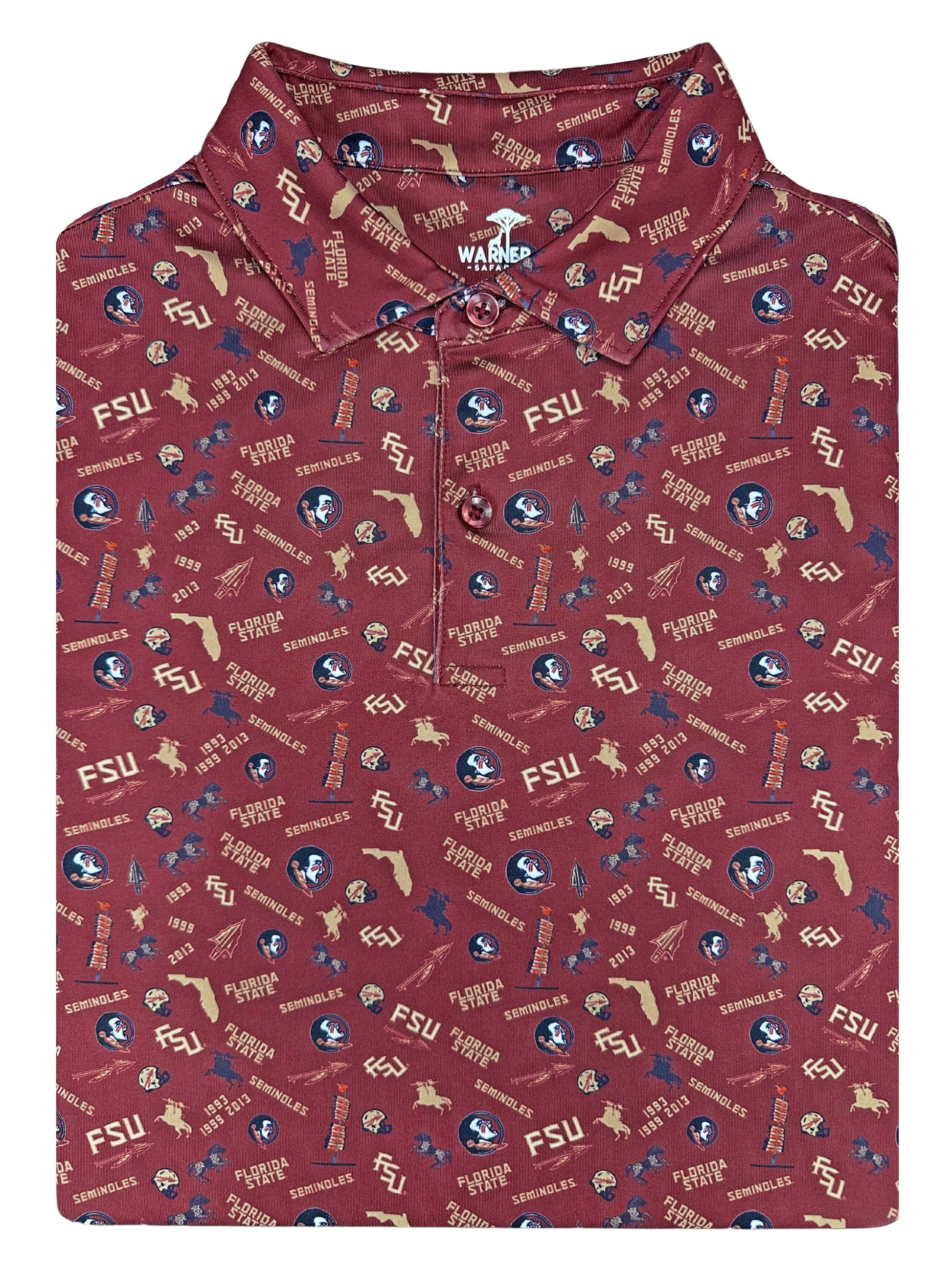 FSU Seminole Safari Print Polo — detail