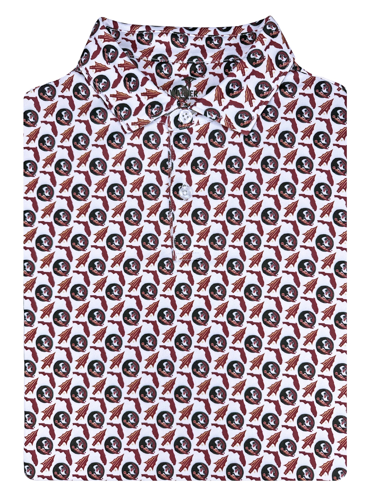 FSU Seminole Spear Print Polo — detail