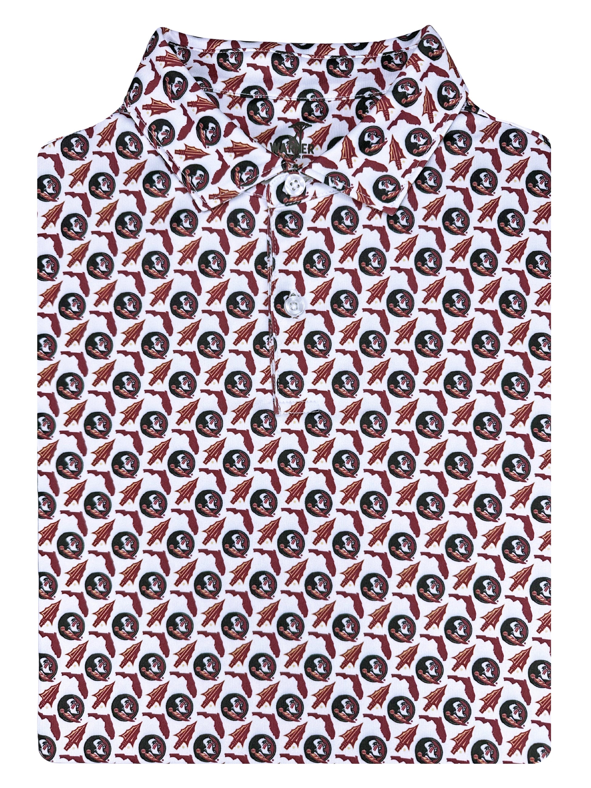 FSU Seminole Spear Print Polo — detail