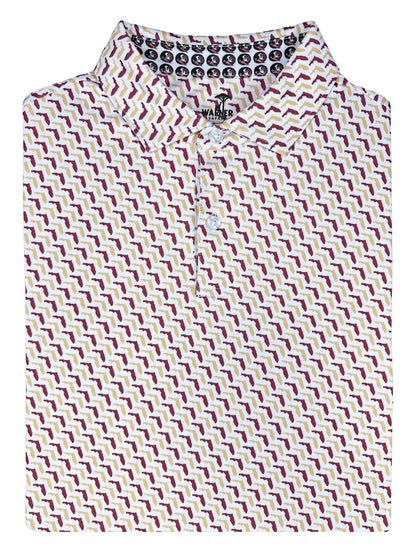 FSU Garnet & Gold State Pride Polo — detail