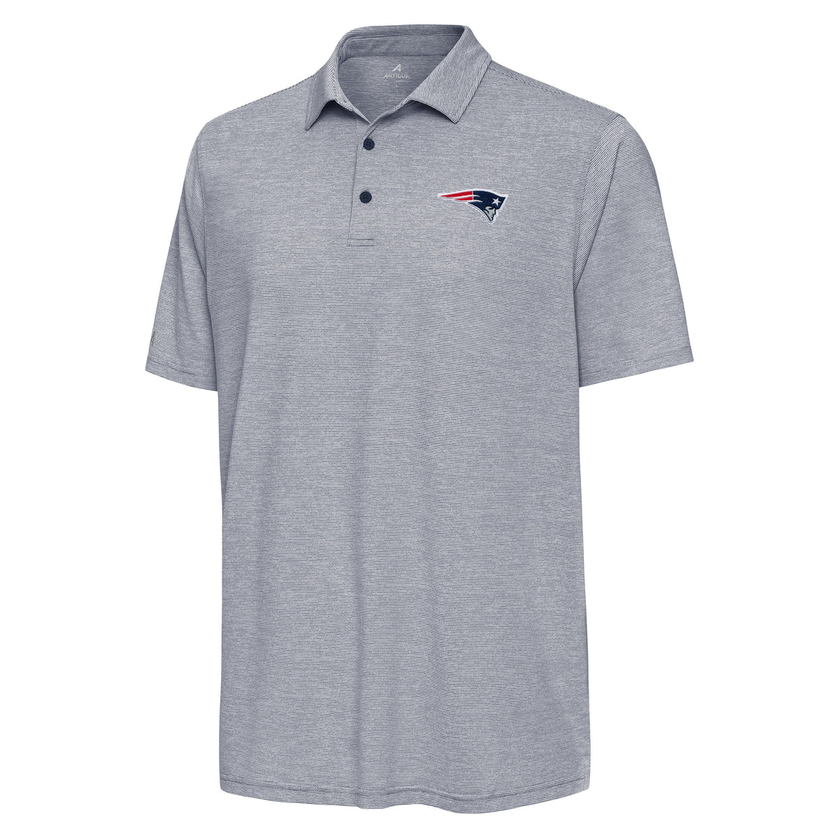 NFL New England Patriots Antigua Distressed  Gray Navy/White Polo