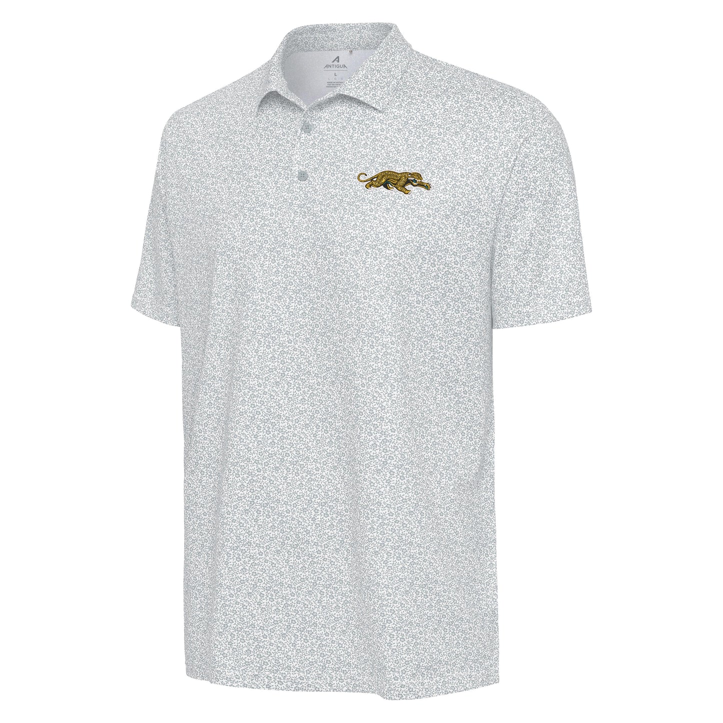 Jacksonville Jaguars Prowler Logo Field Ditsy White Floral Polo Antigua