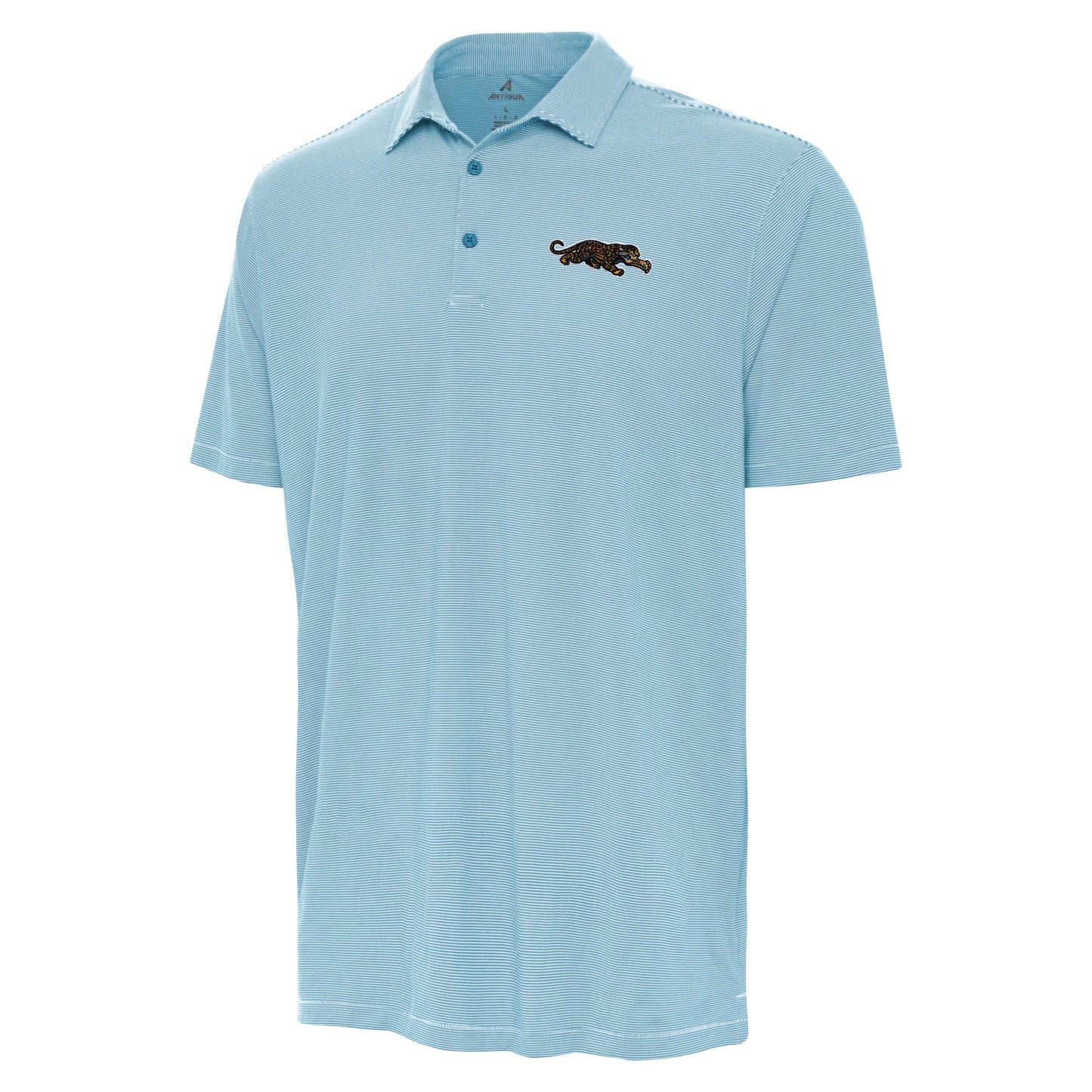 NFL Jacksonville Jaguars Antigua Throwback Prowler Light Teal Stripe Polo