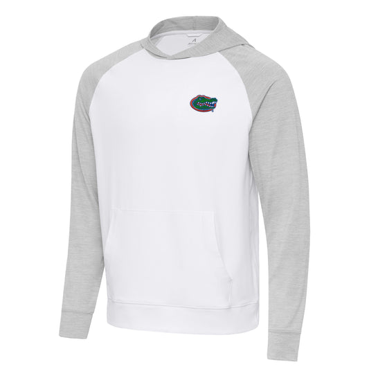 Florida Gators Long Sleeve Hoodie Antigua White & Gray
