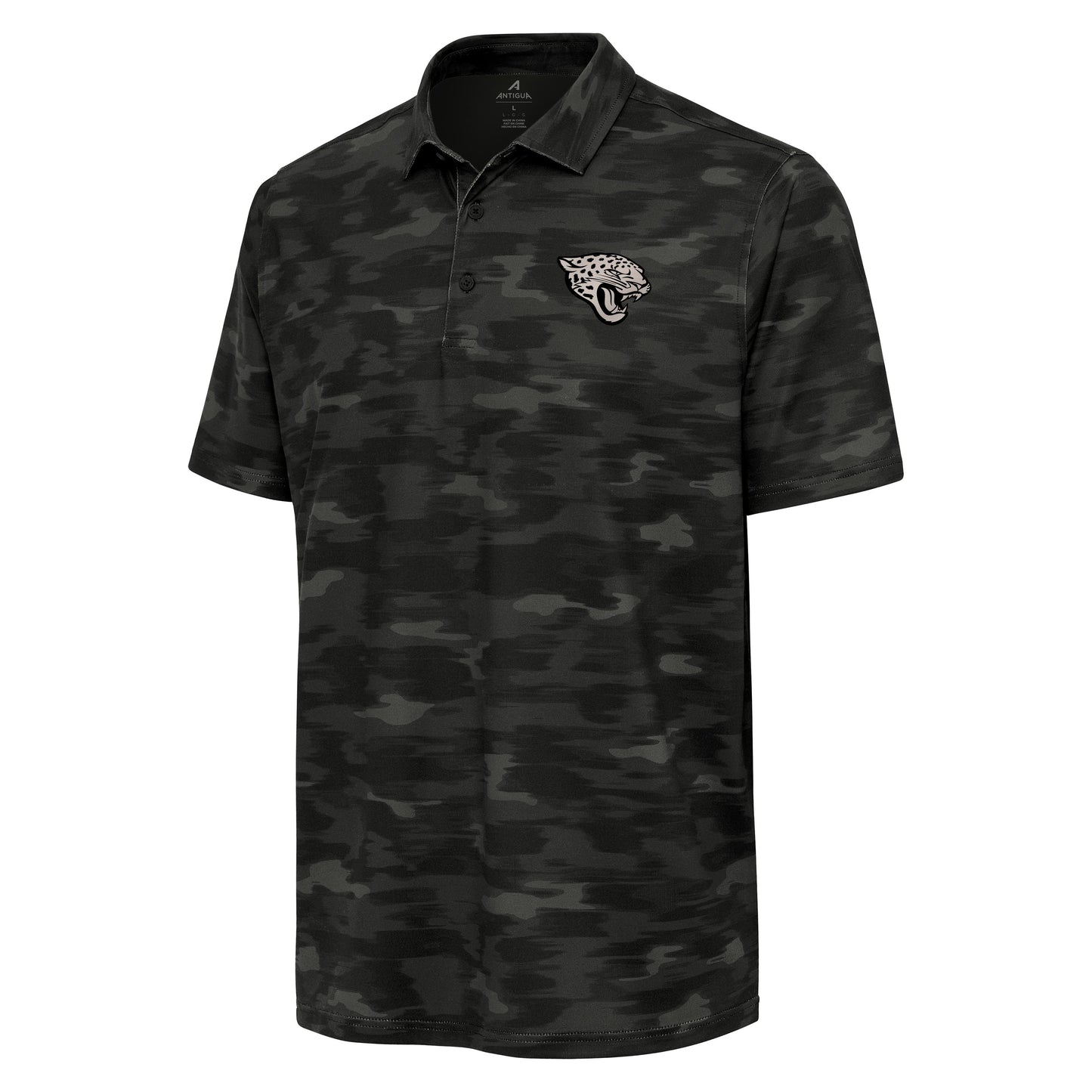 Jacksonville Jaguars Turf Polo Black Camo Men's Antigua