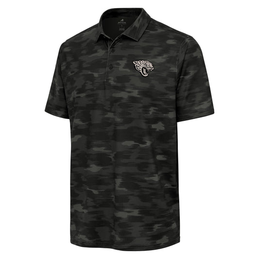 Jacksonville Jaguars Turf Polo Black Camo Men's Antigua