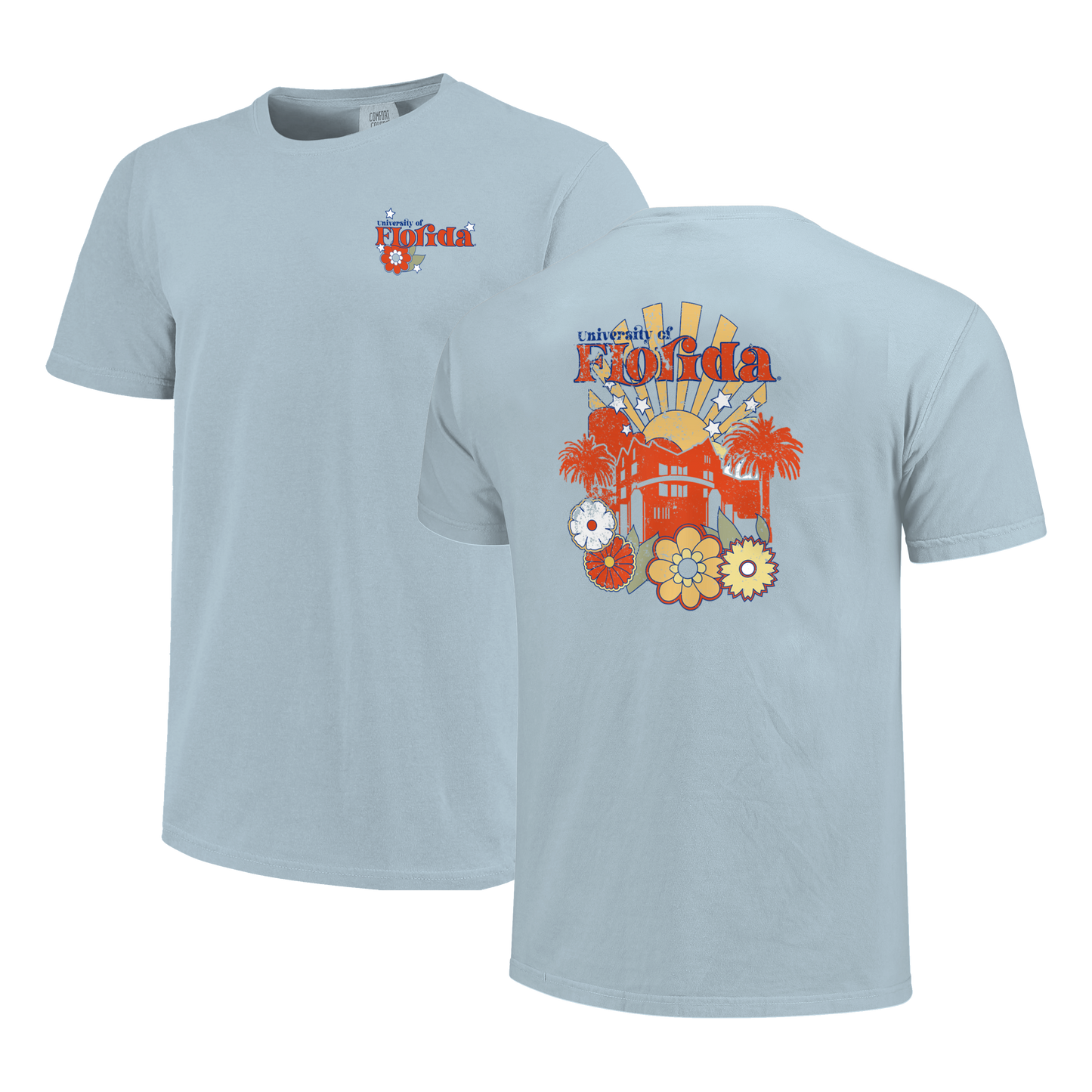 Florida Gators Image One Men's T-Shirt Sun & Flowers - officially licensed fan gear