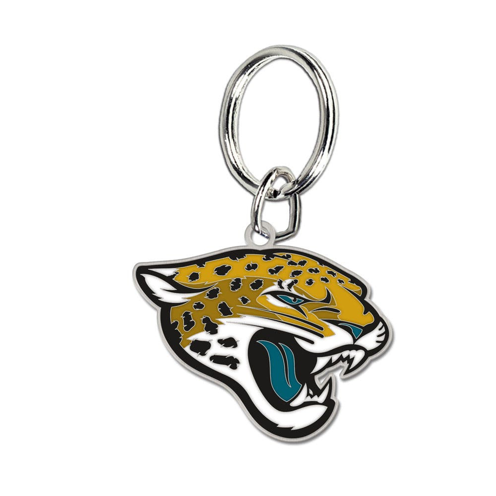 NFL Jacksonville Jaguars WinCraft Logo Lanyard Keychain Teal and Black