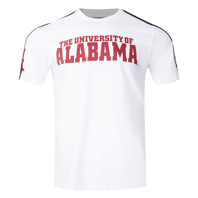 University Of Alabama Calssic Mesh Striped Tee White Pro Standard