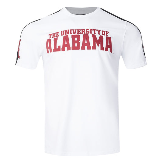 University Of Alabama Calssic Mesh Striped Tee White Pro Standard