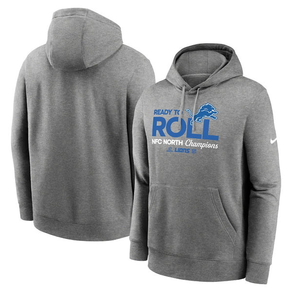 Detroit Lions Nike 2024 NFC North Division Champions Locker Room Trophy Collection Pullover Hoodie - Heather Gray