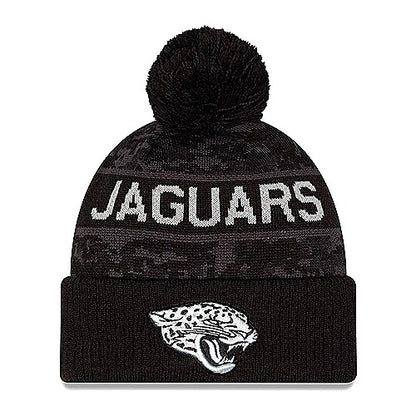Jacksonville Jaguars New Era Black 2026 Salute to Service Knit Beanie